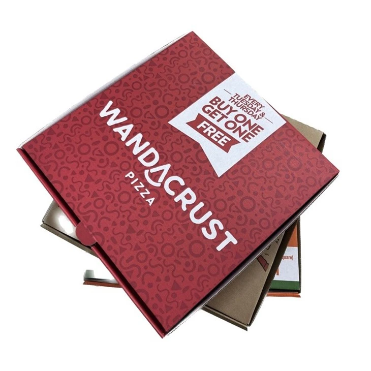 Customized Logo Pizza Box With Eco-Friendly Kraft Paper