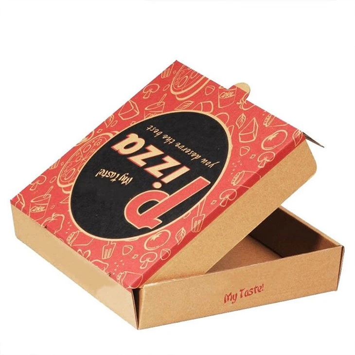 Food Grade Packaging Box Custom Llogo Chinese Pizza Box
