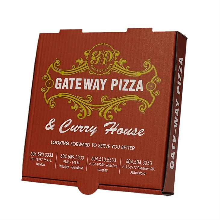 Kutija za pakiranje prehrambenih proizvoda Prilagođena valovita kutija za pizzu