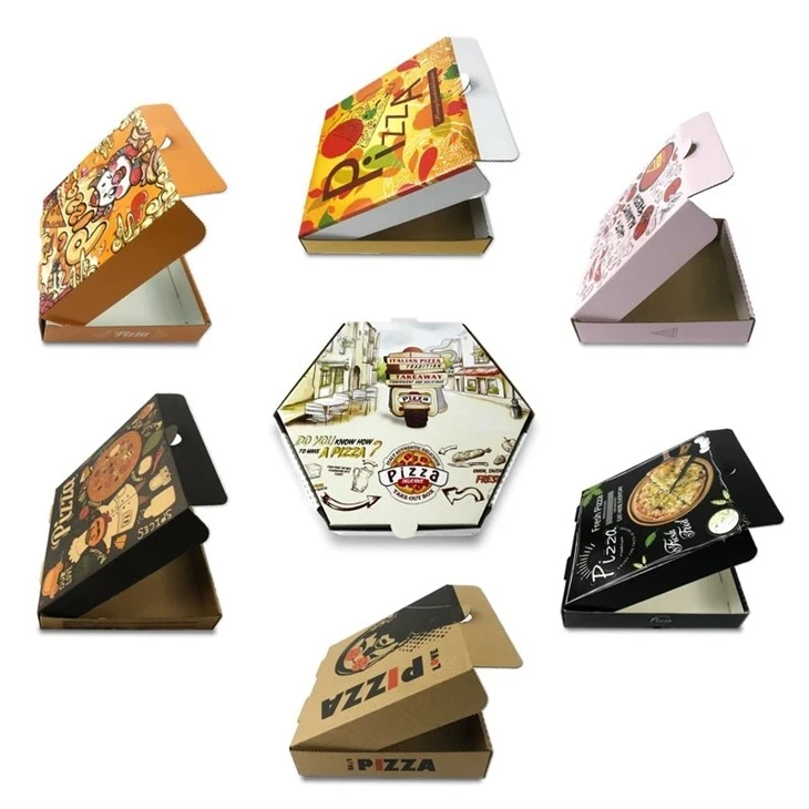 Šarena kartonska kutija za pizzu koja se može reciklirati